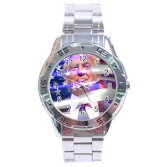 Donald Trump Flag Stainless Steel Analogue Watch by vintagetrump