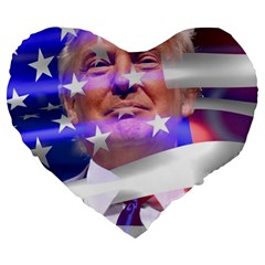 Donald Trump Flag Large 19  Premium Heart Shape Cushions