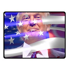 Donald Trump Flag Two Sides Fleece Blanket (small) by vintagetrump