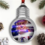 Donald Trump Flag Metal Light Bulb Shape Ornament Front