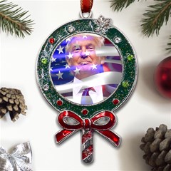 Donald Trump Flag Metal X mas Lollipop With Crystal Ornament by vintagetrump