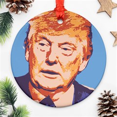 Orange Donald Trump Ornament (round) by vintagetrump