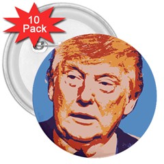 Orange Donald Trump 3  Buttons (10 Pack) 