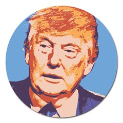 Orange Donald Trump Magnet 5  (round) by vintagetrump