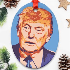 Orange Donald Trump Oval Ornament (two Sides)