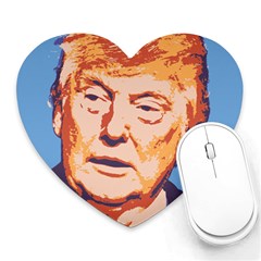 Orange Donald Trump Heart Mousepad