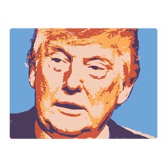 Orange Donald Trump Two Sides Premium Plush Fleece Blanket (mini)