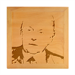 Orange Donald Trump Wood Photo Frame Cube