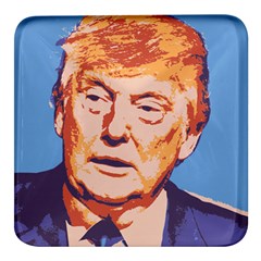 Orange Donald Trump Square Glass Fridge Magnet (4 Pack) by vintagetrump