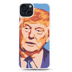 Orange Donald Trump Iphone 15 Tpu Uv Print Case by vintagetrump