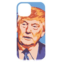 Orange Donald Trump Iphone 15 Plus Black Uv Print Pc Hardshell Case by vintagetrump