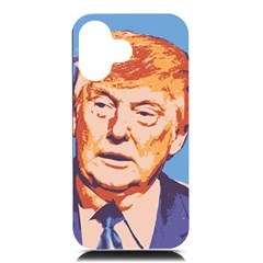 Orange Donald Trump Iphone 16 Black Uv Print Pc Hardshell Case by vintagetrump