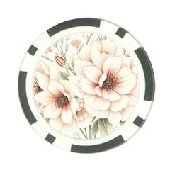 Floral Design Poker Chip Card Guard