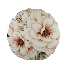 Floral Design Standard 15  Premium Round Cushions