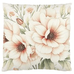 Floral Design Standard Premium Plush Fleece Cushion Case (one Side) by myclothy