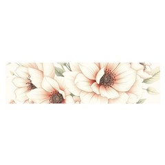 Floral Design Oblong Satin Scarf (16  X 60 ) by myclothy