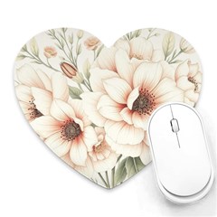 Floral Design 02 Heart Mousepad