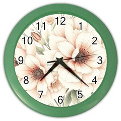 Floral Design 02 Color Wall Clock