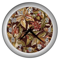 Firefly Floral Art For Print On Fabric; Fashion, Style, Handmade Design 87878 (4) Wall Clock (silver)