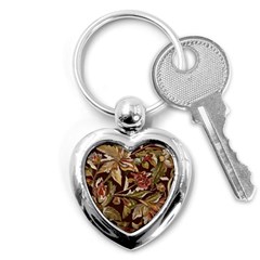 Firefly Floral Art For Print On Fabric; Fashion, Style, Handmade Design 87878 (4) Key Chain (heart)