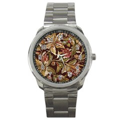 Firefly Floral Art For Print On Fabric; Fashion, Style, Handmade Design 87878 (4) Sport Metal Watch by myclothy