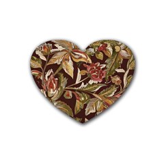 Firefly Floral Art For Print On Fabric; Fashion, Style, Handmade Design 87878 (4) Rubber Coaster (heart)