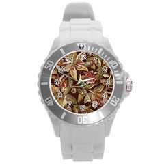 Firefly Floral Art For Print On Fabric; Fashion, Style, Handmade Design 87878 (4) Round Plastic Sport Watch (l)