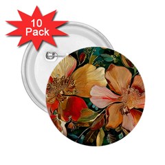  Floral Design 03 2 25  Buttons (10 Pack) 