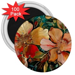  Floral Design 03 3  Magnets (100 Pack)