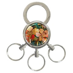  Floral Design 03 3-ring Key Chain by myclothy