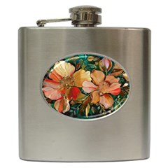  Floral Design 03 Hip Flask (6 Oz)