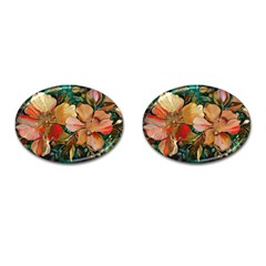  Floral Design 03 Cufflinks (oval)