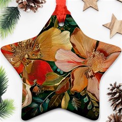  Floral Design 03 Star Ornament (two Sides) by myclothy