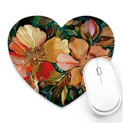  Floral Design 03 Heart Mousepad