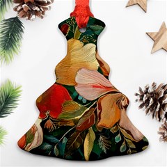  Floral Design 03 Christmas Tree Ornament (two Sides) by myclothy