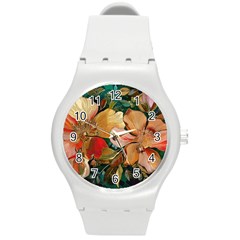  Floral Design 03 Round Plastic Sport Watch (m)