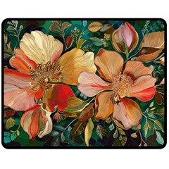  Floral Design 03 Two Sides Fleece Blanket (medium)