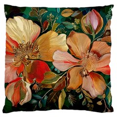  Floral Design 03 Large Premium Plush Fleece Cushion Case (two Sides)