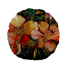  Floral Design 03 Standard 15  Premium Flano Round Cushions