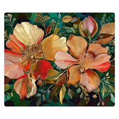  Floral Design 03 Two Sides Premium Plush Fleece Blanket (kids Size)