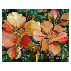  Floral Design 03 Two Sides Premium Plush Fleece Blanket (teen Size)