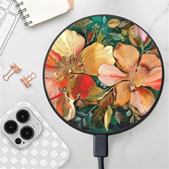  Floral Design 03 Wireless Fast Charger(black) by myclothy