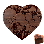  Floral Design 03 Heart Wood Jewelry Box Front