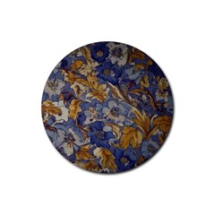  Floral Design Rubber Coaster (round)