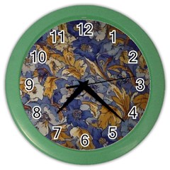  Floral Design Color Wall Clock