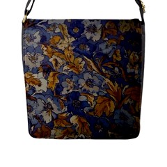  Floral Design Flap Closure Messenger Bag (l) by myclothy