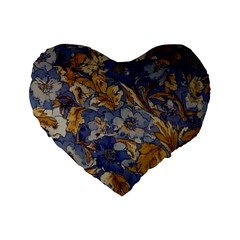  Floral Design Standard 16  Premium Flano Heart Shape Cushions