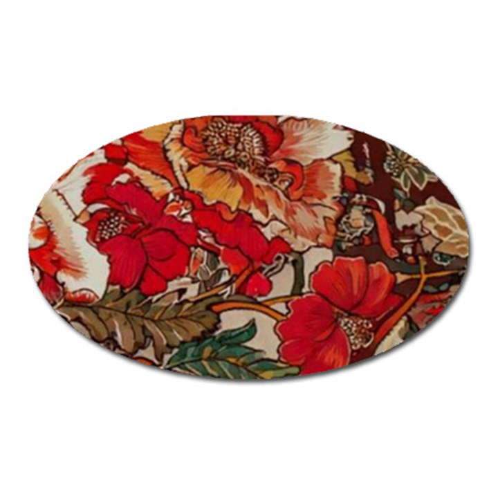 Floral Design 05 Oval Magnet