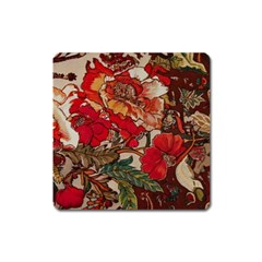 Floral Design 05 Square Magnet by myclothy