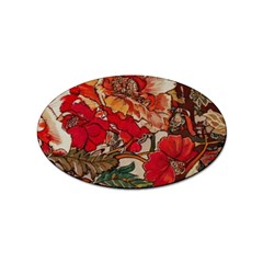 Floral Design 05 Sticker Oval (10 Pack)